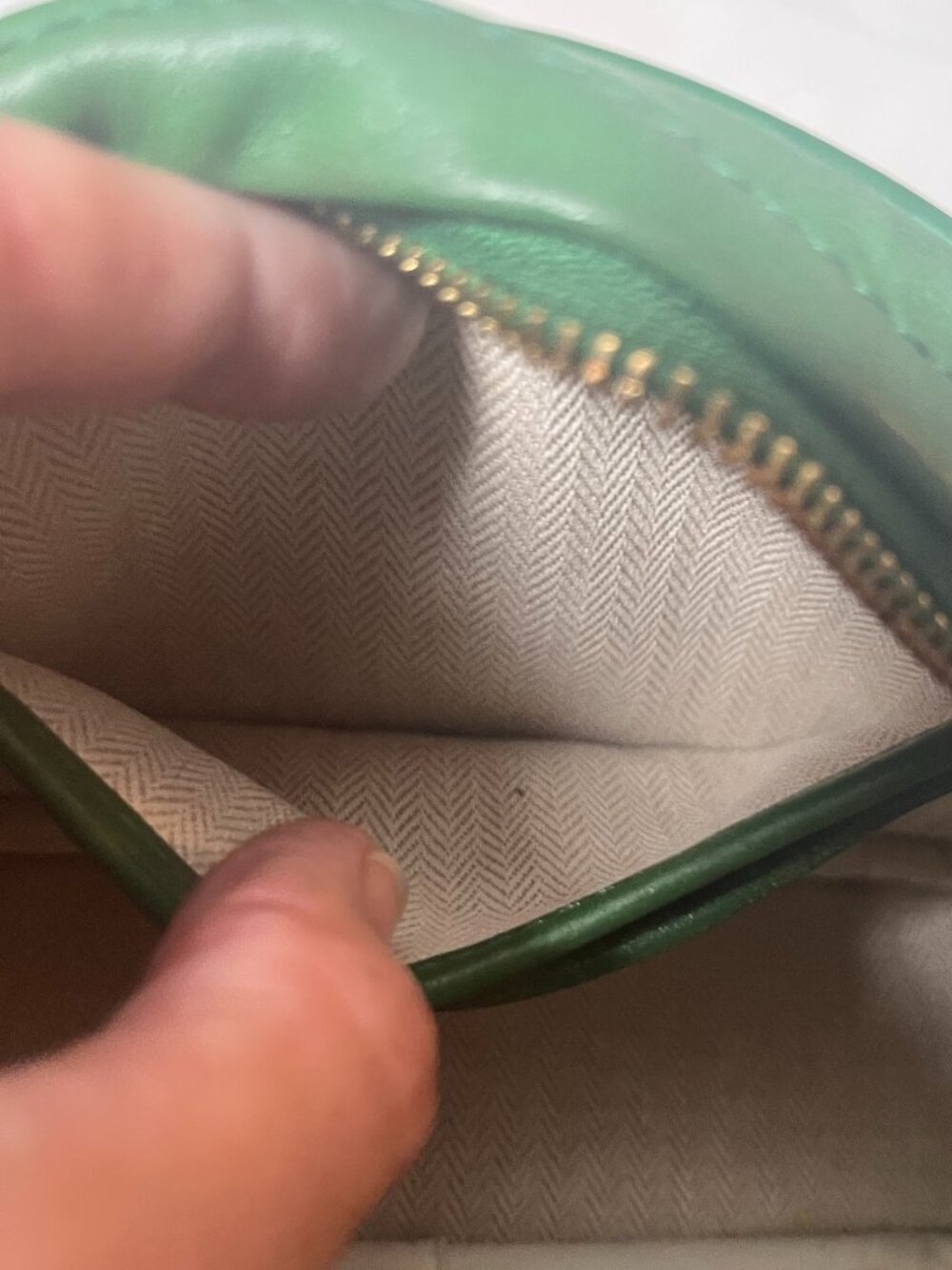 Tory Burch Kira Chevron Emerald Green Camera Bag Chain Crossbody - Picture 12 of 15